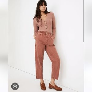 Madewell pull-on balloon jeans size small